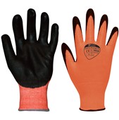 Polyco Matrix Orange PU Work Gloves MOP with PU Coating - 15g Cut Level 3