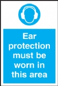 ear protection must be in this area 