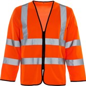 Supertouch Orange Long Sleeved Hi Vis Zip Front Vest