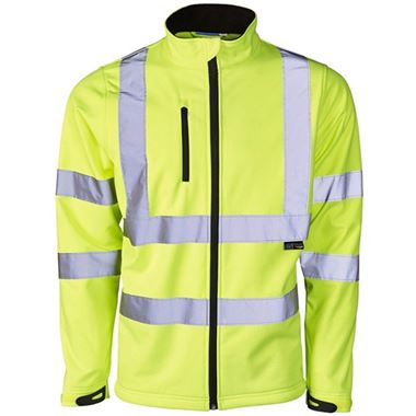 Supertouch Yellow Hi Vis Softshell Jacket