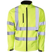 Supertouch Yellow Hi Vis Softshell Jacket Supertouch Yellow Hi Vis Softshell Jacket