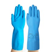 Ansell AlphaTec 37-501 Flexible Blue Nitrile Chemical Resistant Gauntlet 33cm