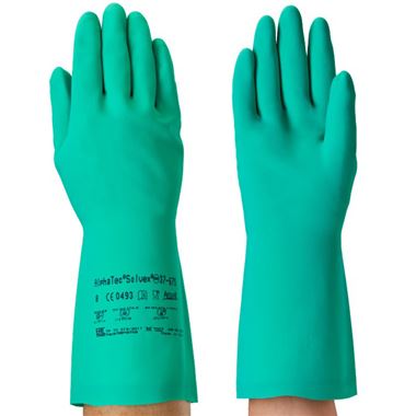 Ansell AlphaTec Solvex 37-675 Nitrile Chemical Resistant Gauntlet 33cm