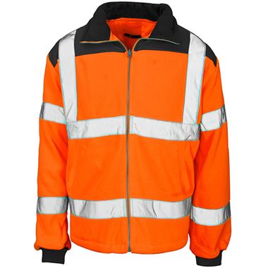 Supertouch Orange Hi Vis Rain Patch Fleece Jacket