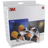 3M 1100 Foam Uncorded Ear Plugs (200 Pairs) - SNR 37