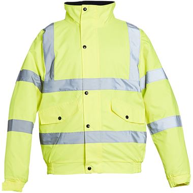 Blackrock Yellow Padded Waterproof Hi Vis Bomber Jacket