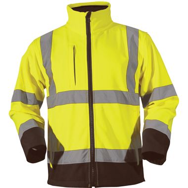 Hi Vis Two Tone Softshell Jacket Yellow/Black | Safetec Direct Ltd