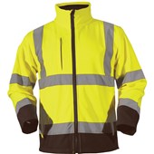 High Visibility Two Tone Softshell Jacket Yellow/Black