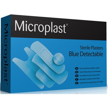 Microplast Blue Detectable Assorted Catering Plasters (Pack 100)