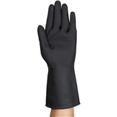 Ansell AlphaTec 87-118 Black Extra Heavyweight Rubber Chemical Resistant Gauntlet 31cm