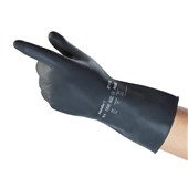 Ansell AlphaTec 87-118 Black Extra Heavyweight Rubber Chemical Resistant Gauntlet 31cm