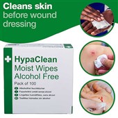 Alcohol Free Wound Cleansing Wipes (Pack 100)