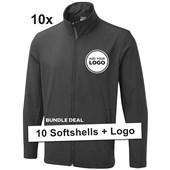 10 x Uneek UX10 Softshell Jacket including Logo | Bundle Deal