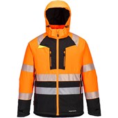 Portwest DX430 DX4 Orange/Black Waterpoof Padded Hi Vis Winter Jacket