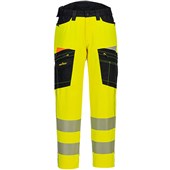 Portwest DX453 DX4 Yellow Stretch Hi Vis Service Trouser