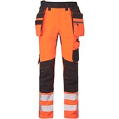 Portwest DX454 DX4 Orange Stretch Detachable Holster Pocket Hi Vis Craft Trouser