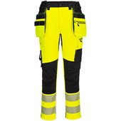 Portwest DX454 DX4 Yellow Stretch Detachable Holster Pocket Hi Vis Craft Trouser