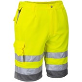Portwest E043 Yellow Polycotton Hi Vis Shorts