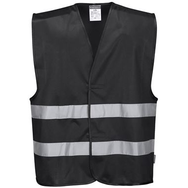 Portwest F474 Black Hi Vis Vest