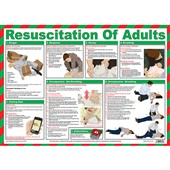 Resuscitation Of Adults First Aid Poster - Laminated A2