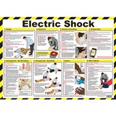 Electric Shock First Aid Poster - Laminated A2