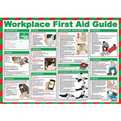 Workplace First Aid Guide Poster - Laminated A2