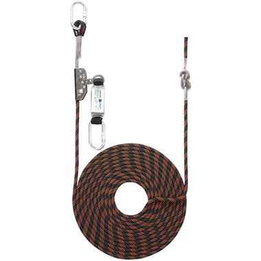 Portwest FP90 Guided Fall Arrester & Restraint with Shock Absorber & Karabiner - 10m Rope