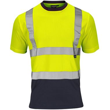 Supertouch Yellow/Navy Hi-Vis Two Tone T-Shirt