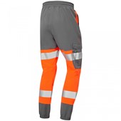 Leo Workwear Hawkridge Orange EcoViz 4X Stretch Hi Vis Jog Trouser
