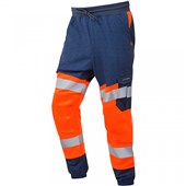 Leo Workwear Hawkridge Orange EcoViz 4X Stretch Hi Vis Jog Trouser