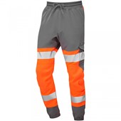 Leo Workwear Hawkridge Orange EcoViz 4X Stretch Hi Vis Jog Trouser