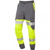 Leo Workwear Hawkridge Yellow EcoViz 4X Stretch Hi Vis Jog Trouser