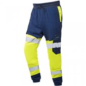 Leo Workwear Hawkridge Yellow EcoViz 4X Stretch Hi Vis Jog Trouser