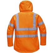 Portwest LW70 Orange Womens Mesh Lined Waterproof & Breathable Hi Vis Jacket 