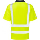 Leo Workwear Croyde Yellow Comfort EcoViz Hi Vis Polo Shirt  