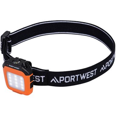 Portwest PA74 USB Rechargeable Multi-Function LED Cap Head Torch - 40/150/200 Lumens