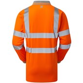 Pulsar PR470-R Rail Orange GRS Recycled Hi Vis Long Sleeve Polo Shirt