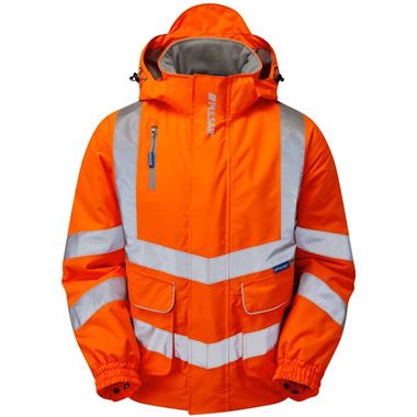 Pulsar PR496 Rail Orange Padded Waterproof Hi Vis Bomber Jacket
