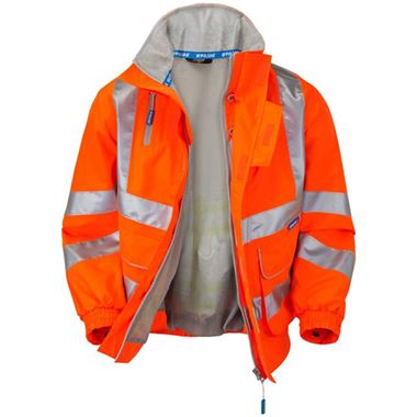 Pulsar PR515 Rail Orange Mesh Lined Waterproof Hi Vis Bomber Jacket