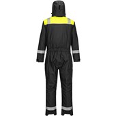 Portwest PW353 PW3 Black Waterproof Lined Padded Winter Coverall