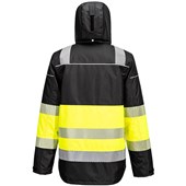 Portwest PW364 PW3 Yellow/Black Class 1 Padded Waterproof Hi Vis Winter Jacket