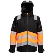 Portwest PW368 PW3 Orange/Black Extreme Class 1 Waterproof Breathable Hi Vis Rain Jacket Portwest PW368 PW3 Orange/Black Extreme Class 1 Waterproof Breathable Hi Vis Rain Jacket