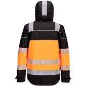 Portwest PW368 PW3 Orange/Black Extreme Class 1 Waterproof Breathable Hi Vis Rain Jacket