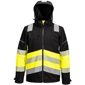Portwest PW368 PW3 Yellow/Black Extreme Class 1 Waterproof Breathable Hi Vis Rain Jacket Portwest PW368 PW3 Yellow/Black Extreme Class 1 Waterproof Breathable Hi Vis Rain Jacket