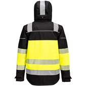 Portwest PW368 PW3 Yellow/Black Extreme Class 1 Waterproof Breathable Hi Vis Rain Jacket