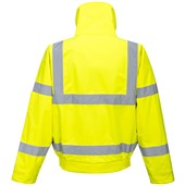 Portwest S591 Yellow PWR Mesh Lined Hi Vis Extreme Breathable Waterproof Bomber Jacket