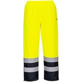 Portwest S598 Yellow/Navy Two Tone Waterproof Lined Padded Hi Vis Winter Trouser