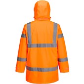 Portwest S599 Orange Extreme Waterproof Breathable Hi Vis Rain Jacket (3L)