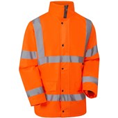 Supertouch Orange Hi Vis Fleece Lined Waterproof Padded Parka Jacket Supertouch Orange Hi Vis Fleece Lined Waterproof Padded Parka Jacket