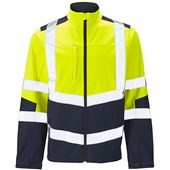Supertouch Yellow/Navy Hi Vis Two Tone Softshell Jacket Supertouch Yellow/Navy Hi Vis Two Tone Softshell Jacket